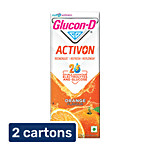 Glucon-D Orange Activon Double Advantage Electrolytes & Glucose Drink 2x200 ml (Multipack)