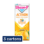 Glucon-D Mango Activon Double Advantage Electrolytes & Glucose Drink 3x200 ml (Multipack)