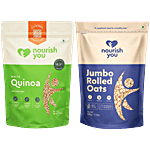 Nourish you White Quinoa + Jumbo Rolled Oats, 500 g Each Combo (2 Items)