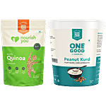 bb Combo Nourish you White Quinoa, 500 g + One Good Peanut Kurd, 450 g Combo (2 Items)