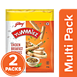 Godrej Yummiez Chicken Breakfast Sausages 2x500 g Pouch (Multipack)