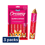 Drools Creamy Salmon & Skip Jack Lickable Cat Treat 3x75 g (Multipack)