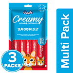 Drools Creamy Seafood Medley Lickable Cat Treat 3x75 g (Multipack)