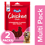Drools Chicken Sticks Strawberry Flavour Dog Treats 2x100 g (Multipack)