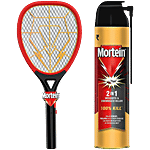 bb Combo Mosquito & Cockroach Killer Spray - Lemon + Rechargeable Mosquito Racquet Combo 2 items