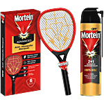 bb Combo 2-In-1 Mosquito & Cockroach Killer Spray + Rechargeable Mosquito Racquet Combo 2 items