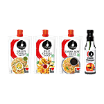 bb Combo Sauce - Green Chilli + Red Chill + Dark Soy, 90geach+White Chilli Vinegar 170ml Combo (4 Items)