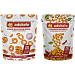 Adukale Onion Kodubale Rings + Congress Kadlekayi, 180 g Each Combo (2 Items)