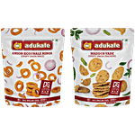 Adukale Onion Kodubale Rings + Maddur Vade, 180 g Each Combo (2 Items)