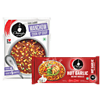 Ching's Secret Secret Hot Garlic Instant Noodles, 240 g+ Manchow Soup, 55 g Combo (2 Items)