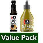 Ching's Secret Sriracha Green Chilli Sauce, 225 g + Dark Soy Sauce, 210 g Combo (2 Items)