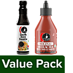 Ching's Secret Original Sriracha Hot Chilli Sauce, 230 g + Dark Soy Sauce, 210 g Combo (2 Items)