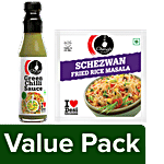 Ching's Secret Green Chilli Sauce, 190 g + Desi Chinese Schezwan Fried Rice Masala, 20 g Combo (2 Items)