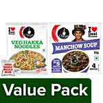 Ching's Secret Manchow Soup, 55 g + Veg Hakka Noodles With Masala, 140 g Combo (2 Items)