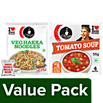Ching's Secret Tomato Soup, 55 g + Veg Hakka Noodles With Masala, 140 g Combo (2 Items)