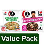 Ching's Secret Hot & Sour Veg Soup, 55 g + Veg Hakka Noodles With Masala, 140 g Combo (2 Items)