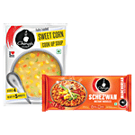 Ching's Secret Schezwan Instant Noodles, 240 g + Sweet Corn Veg Cook-up Soup, 55 g Combo (2 Items)