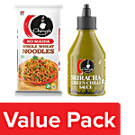 Ching's Secret Whole Wheat Noodles 280g+Sriracha Green Chilli Sauce 225g Combo 2 items