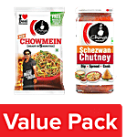 Ching's Secret Chowmein Noodles 140g+Schezwan Chutney 250g Combo 2 items