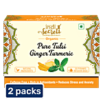 indiSecrets Pure Tulsi Ginger Turmeric Tea 2x36 g (Multipack)