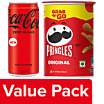 bb Combo Coca Cola Zero Sugar Soft Drink, 300 ml + Pringles Original Potato Crisps, 40 g Combo (2 Items)