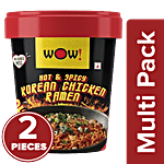 Wow! Noodles Hot & Spicy Korean Chicken Ramen Cup Noodles 2x95 g (Multipack)