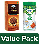 Sugar Free Mocha Hazelnut Flavour Cookies 75 g + Green Sweetener Natural Stevia 200 g Combo (2 items)