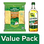 bb Combo Pure & Unrefined Cold Pressed Groundnut Oil 1 L +Gram Flour/Fine Besan 1 kg Combo (2 items)