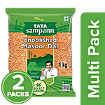 Tata Sampann Unpolished Masoor Dal - Split 2x1 kg (Multipack)