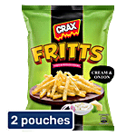 Crax Fritts Corn & Potato Sticks - Cream & Onion 2x78 g (Multipack)