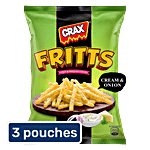Crax Fritts Corn & Potato Sticks - Cream & Onion 3x78 g (Multipack)