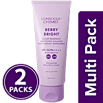Conscious Chemist Berry Bright Niacinamide Water Resistant Non-Greasy Sunscreen SPF 50 PA++++ 2x50 g (Multipack)