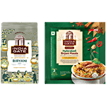 India Gate Pure Basmati Biryani Rice, 1 kg + Classic Hyderabadi Biryani Masala, 70 g Combo (2 Items)
