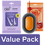 Godrej Aer O Musk After Smoke Car Fragrance,7.5 g + Lavender Bloom Bathroom Fragrance,10 g Combo (2 Items)