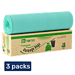 bb home Garbage Bags-Large, Green, 61x81 cm, Compostable 3x10 pcs (Multipack)