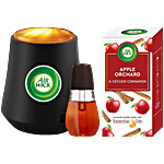 Airwick Apple Orchard & Ceylon Cinnamon Candle, 1pc + Peony & Jasmine Diffuser Kit, 1pc Combo (2 items)