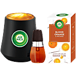 Airwick Blood Orange & Incense Candle, 1 pc + Peony & Jasmine Diffuser Kit, 1pc Combo (2 items)