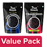 True Elements Dried Blueberries + Dried Cranberries, Each 125 g Combo (2 Items)