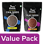 True Elements Raw Chia Seeds + Raw Flax Seeds, 250 g Combo (2 Items)