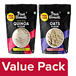 True Elements Oats Flour + Quinoa Flour, 1 kg Each Combo (2 Items)