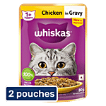 Whiskas Adult Chicken In Gravy Wet Cat Food - 1+ Years 2x80 g (Multipack)