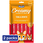 Drools Creamy Tuna & Bonito Lickable Cat Treats 2x75 g (Multipack)