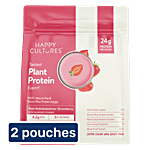 Happy Cultures Real Mahabaleshwar Strawberry Plant Protein Isolate 2x505 g (Multipack)