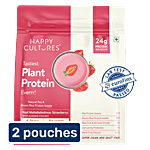 Happy Cultures Real Mahabaleshwar Strawberry Plant Protein Isolate 2x505 g (Multipack)