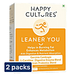 Happy Cultures Leaner You Lemon Flavoured Multistrain Probiotic Blend Nutraceutical For Adults 2x30 g (Multipack)