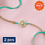 Daivya Sparsh by bigbasket Saanjh Premium Flower Pendant Rakhi 2x1 pc (Multipack)