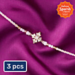 Daivya Sparsh by bigbasket Crystal Knot American Diamond Pendant Rakhi 3x1 pc (Multipack)