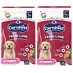 Carniwel Fresh Lamb Puppy Dry Dog Food - Large Breed, 1 kg + 3 kg Combo (2 Items)