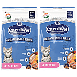 Carniwel Ocean Fish & Krill Kitten Dry Cat Food, 3 kg + 400 g Combo (2 Items)