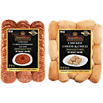 MeisterWurst Chicken Cured Pepperoni Salami, Poultry Meat 90% - No Soya 200 g + Chicken Cheese & Chilli Sausage, Poultry Meat 85%, No Soya 200 g Combo (2 Items)
